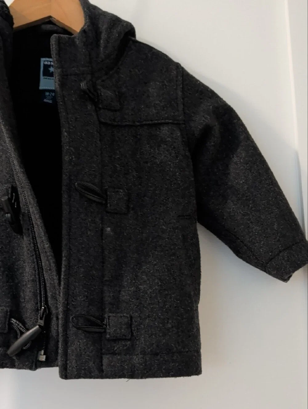 Old Navy Dark Gray Kids Pea Coat with Hood